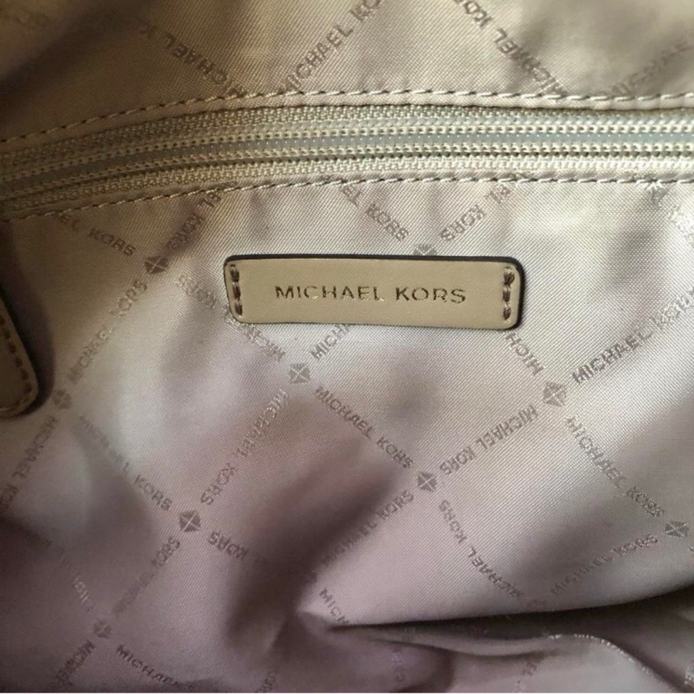 Michael Kors Taupe Leather Satchel with Gold Hardware - Picture 14 of 14